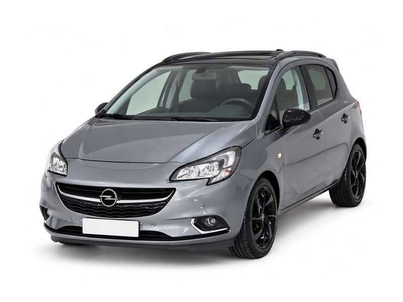 Grey compact car